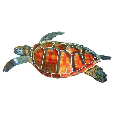 NEXT INNOVATIONS Large Sea Turtle Metal Wall Art 101410013-SEATURTLE